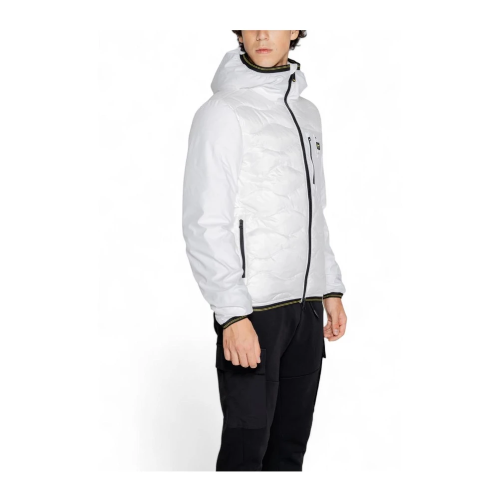 Blauer Witte blend jas voor mannen White Heren