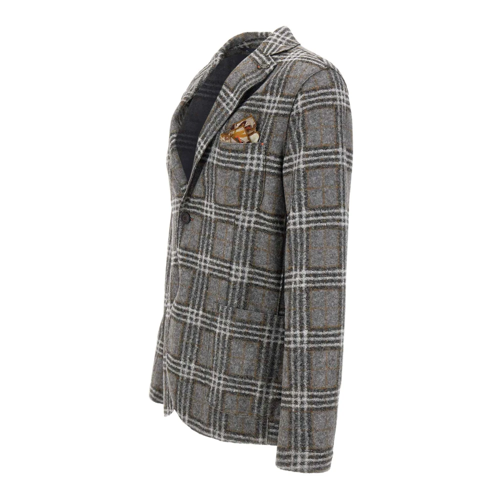 BOB Harlow Wollen Blazer Grijs Gray Heren