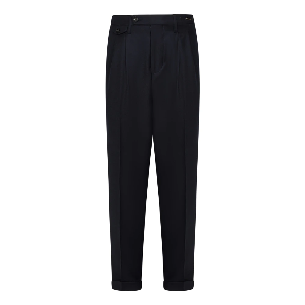 Michael Coal Blauwe Wollen Broek Elegante Pasvorm Blue Heren