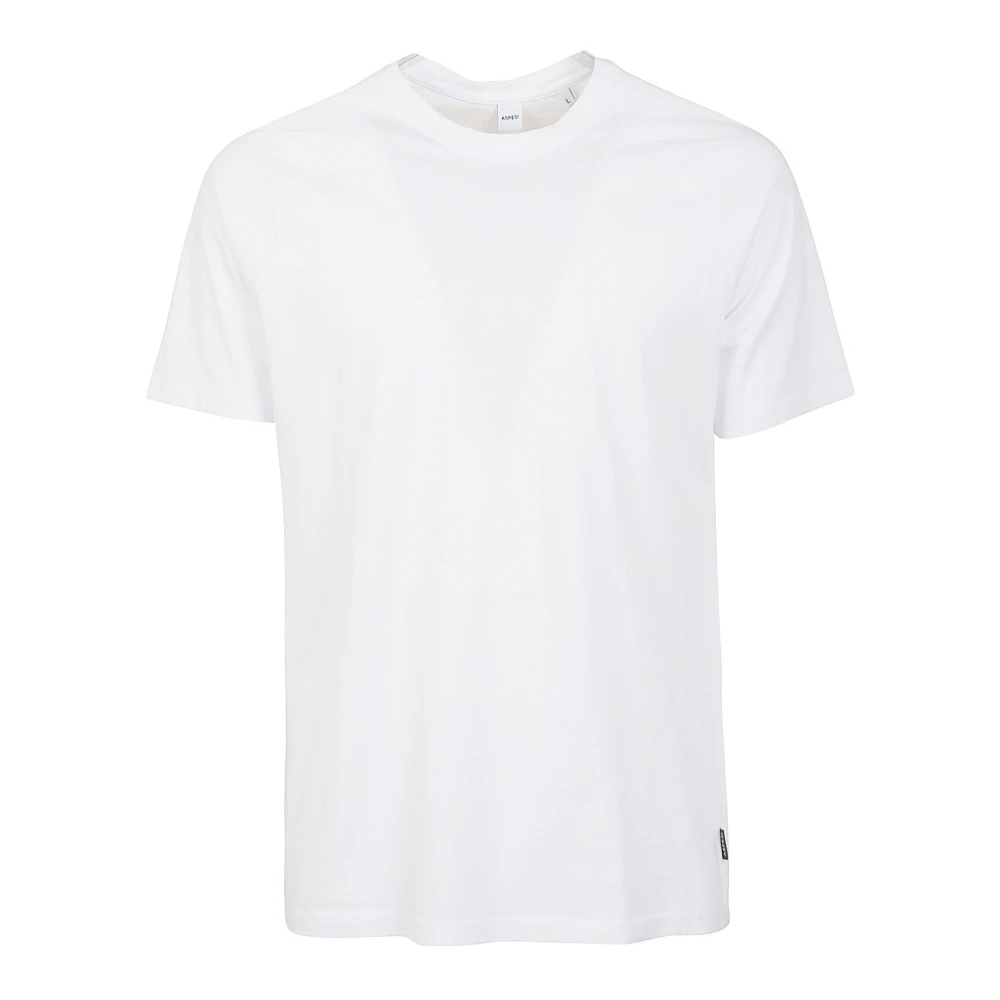 Aspesi Blauw Katoen Raglan Mouw T-Shirt White Heren