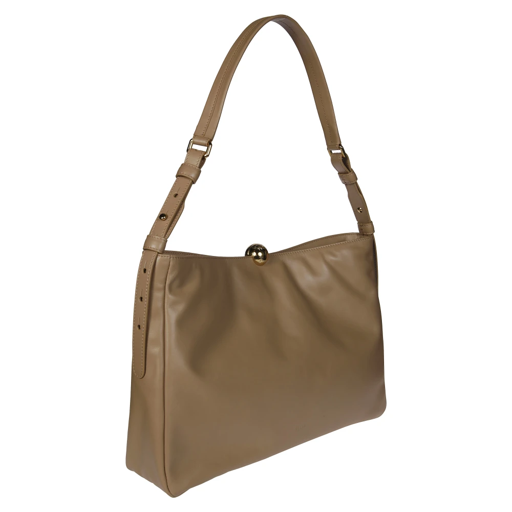 Furla Zachte Schoudertas Beige Dames