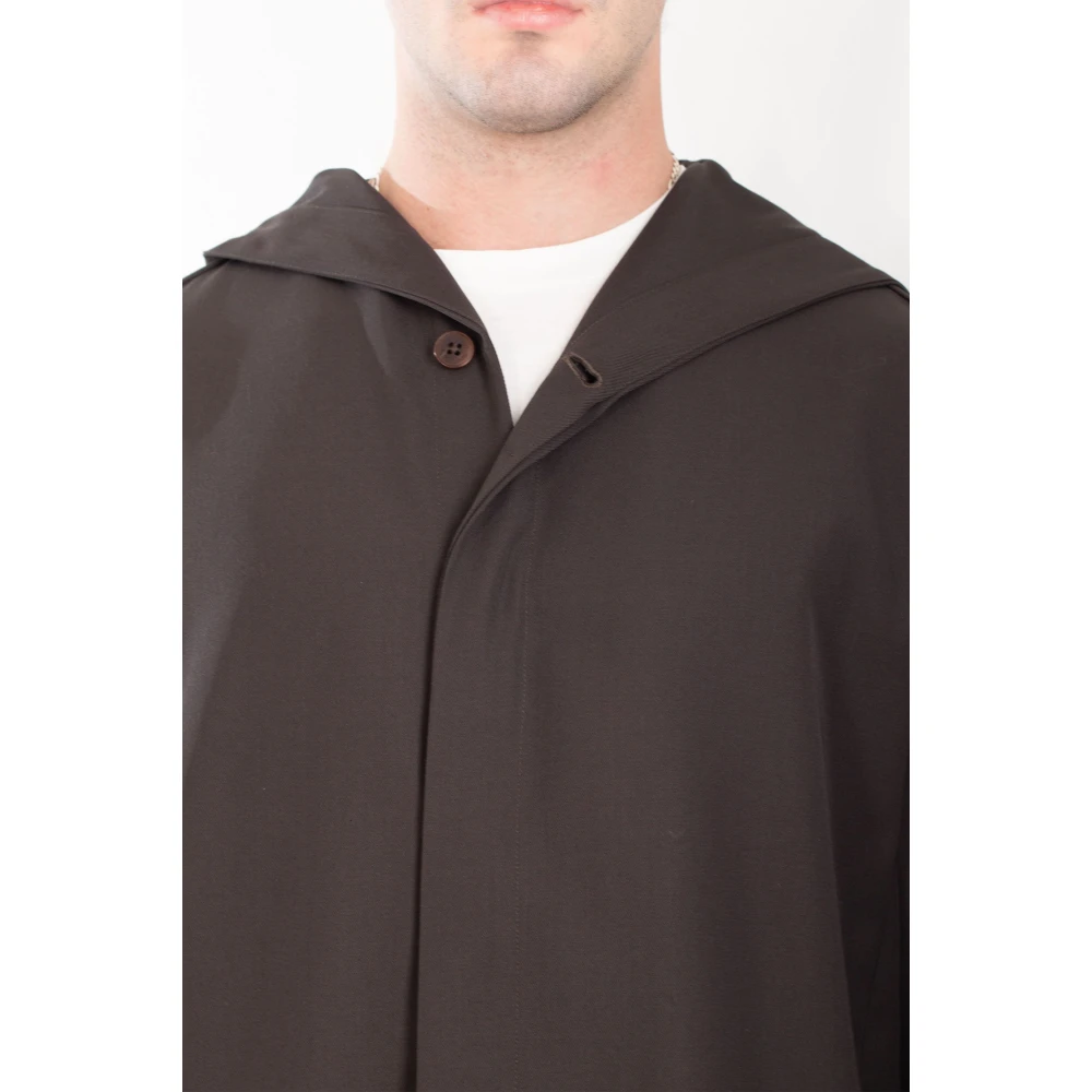 Costumein Oversized Hoodie Shirt Brown Heren
