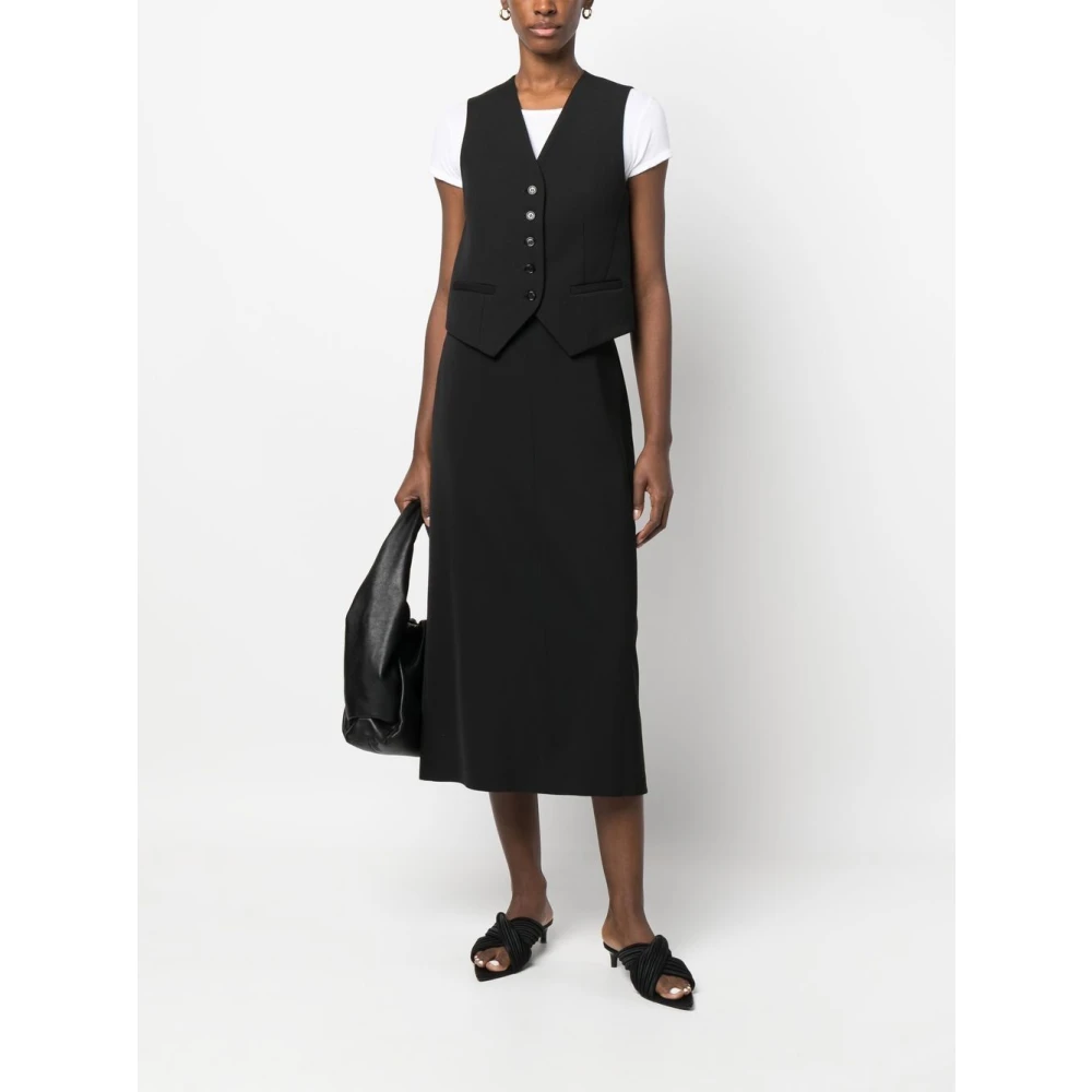 The Row Zwarte hoge taille rok Black Dames
