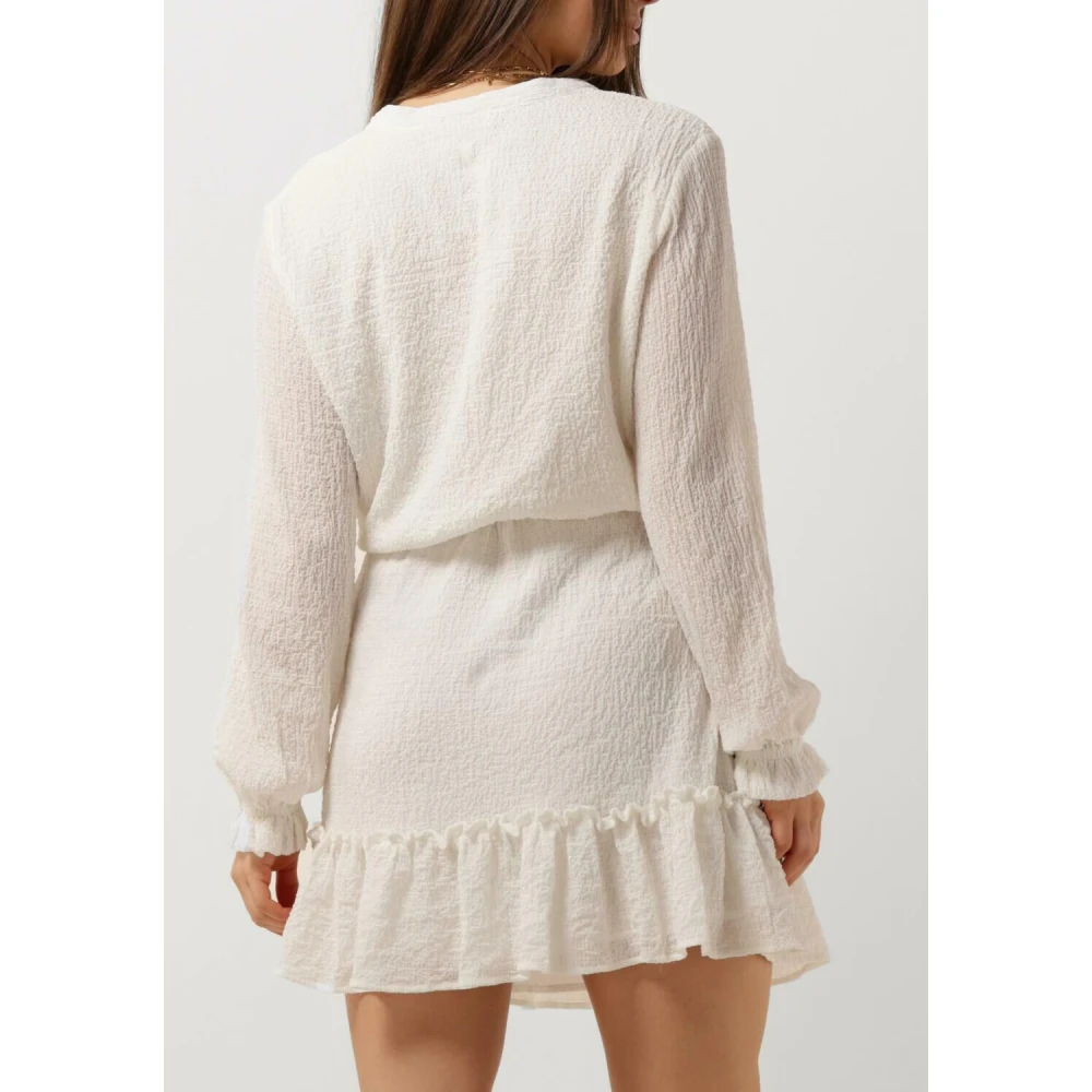 Alix The Label Geweven Gestructureerde Chiffon Jurk Beige Dames