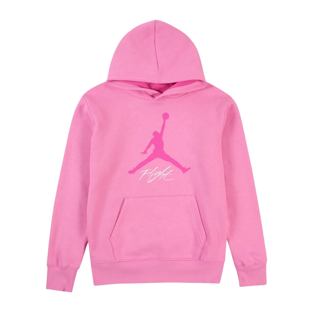 Jordan Rosa huvtröja Jumpman Baseline flicka Pink, Unisex