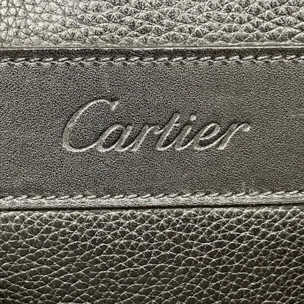 Cartier Vintage Pre-owned Leather handbags Black Heren