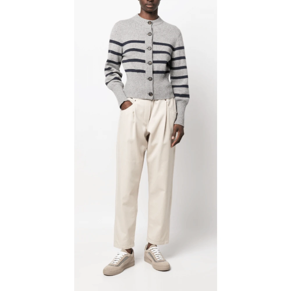 BRUNELLO CUCINELLI Roomwitte Straight-Leg Broek Beige Dames