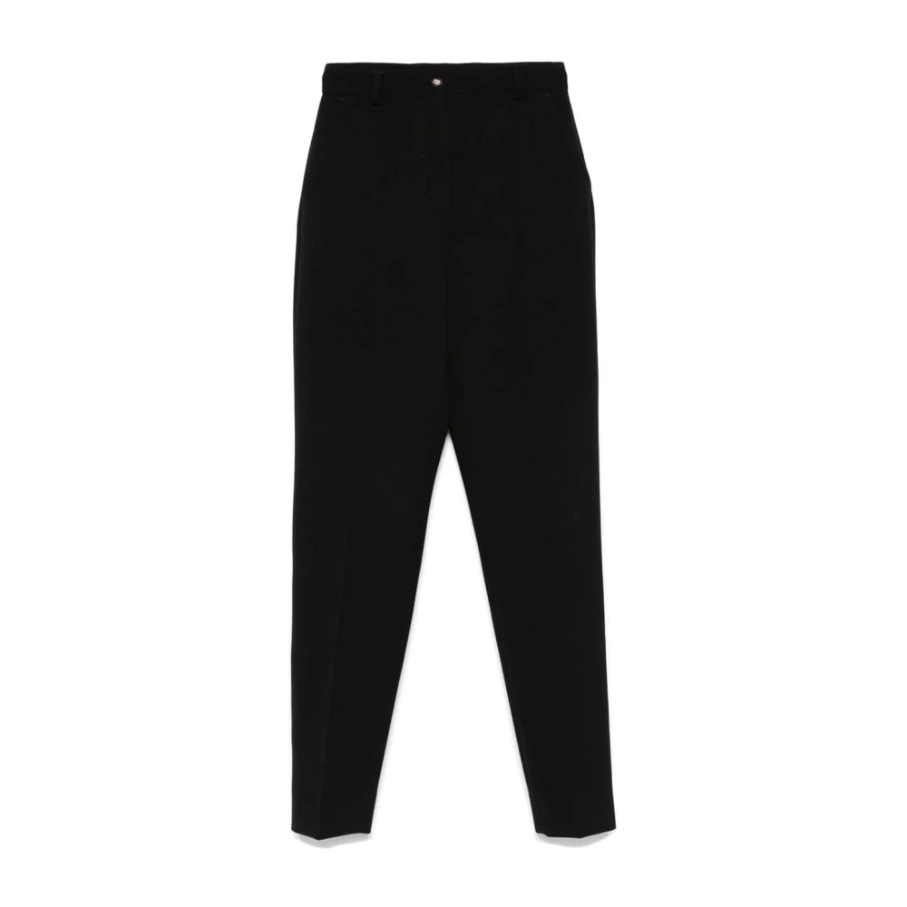 Dolce & Gabbana Black Casual Slim Fit Trousers - Female - Tapered Trousers - 3XL - Trousers