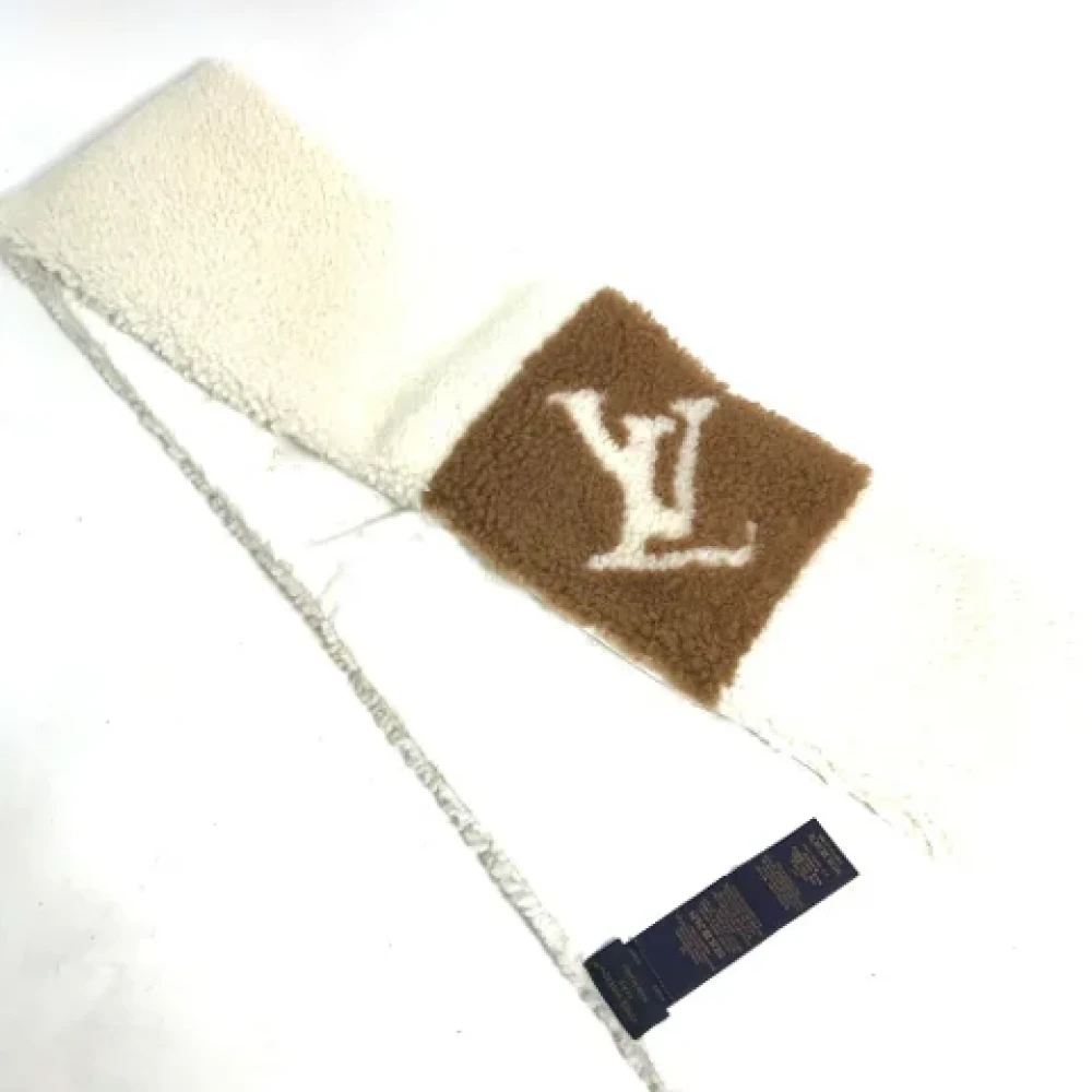 Louis Vuitton Vintage Pre-owned Fabric scarves White Dames