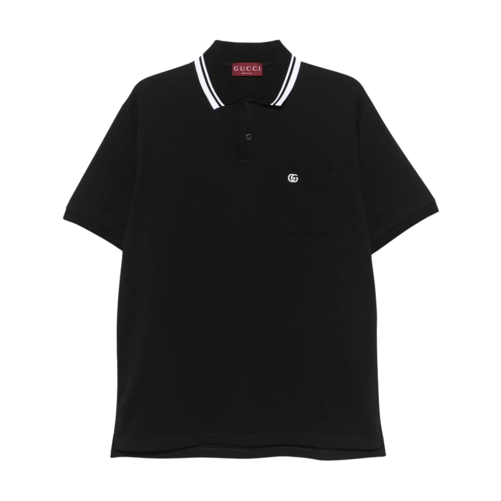 Gucci Zwarte Polo T-shirts en Polos Black Heren