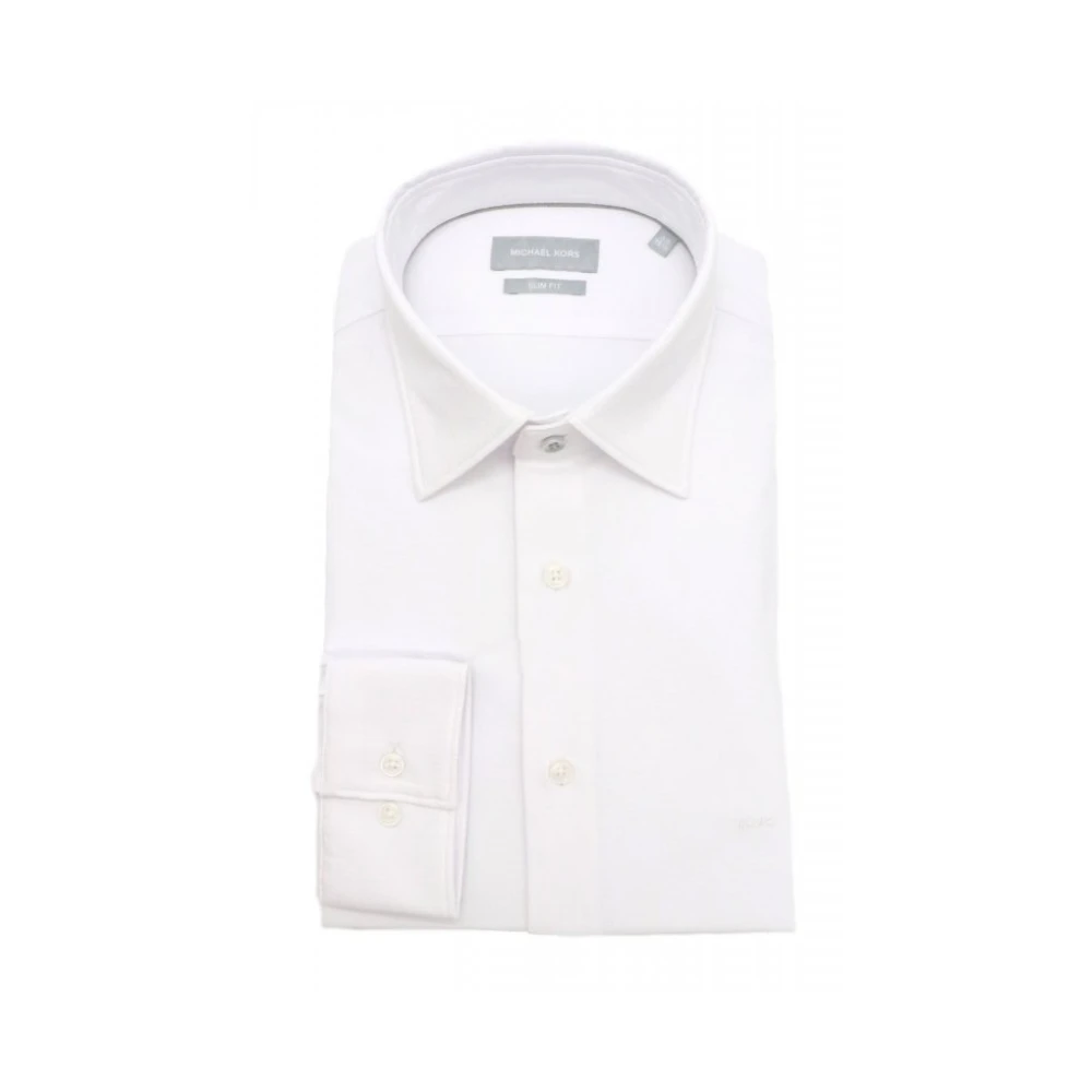 Michael Kors Men's White Slim Fit Shirt Performance Dobby - Image 2
