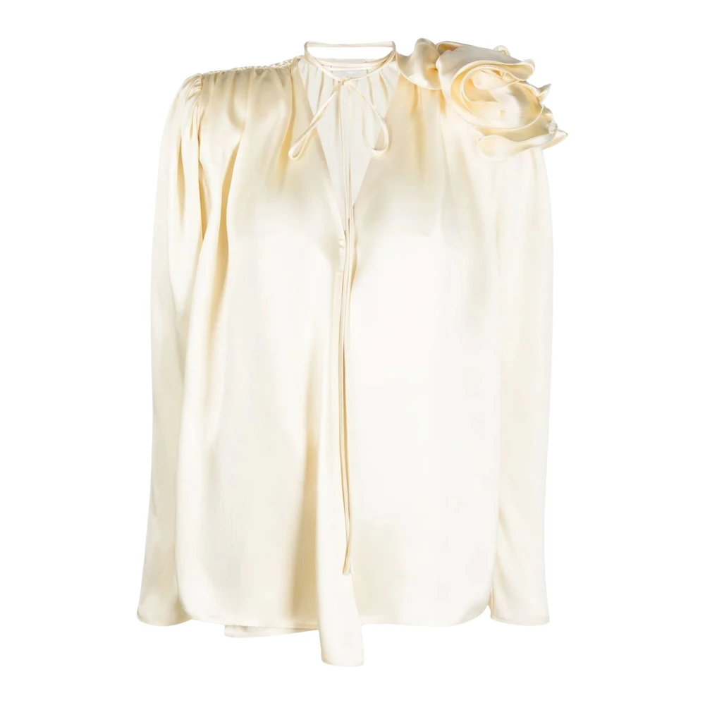 Magda Butrym Elegante Zijden Blouse Beige Dames