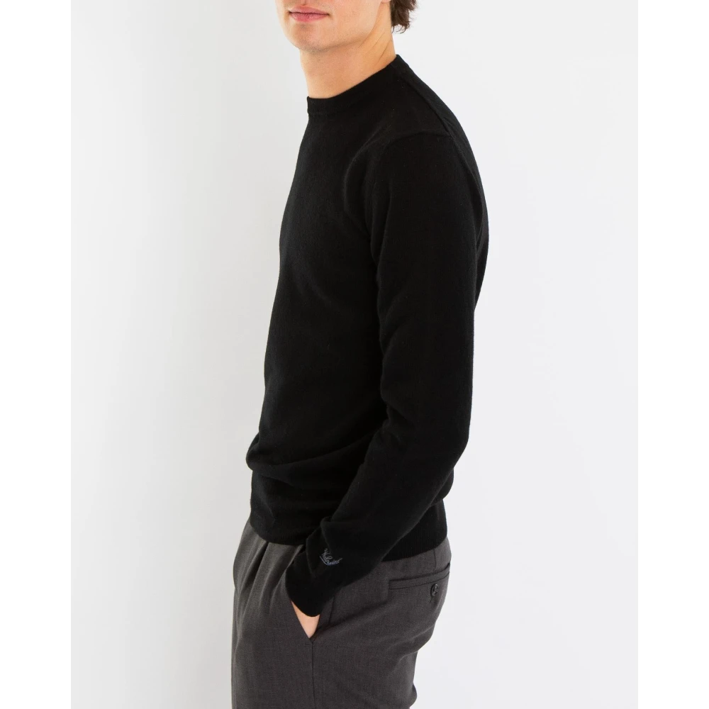 Woolrich Lamswol Crewneck Sweater Black Heren