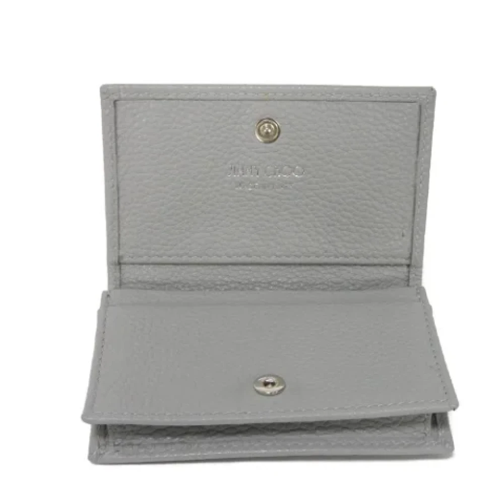 Jimmy Choo Pre-owned Leather wallets Gray Dames