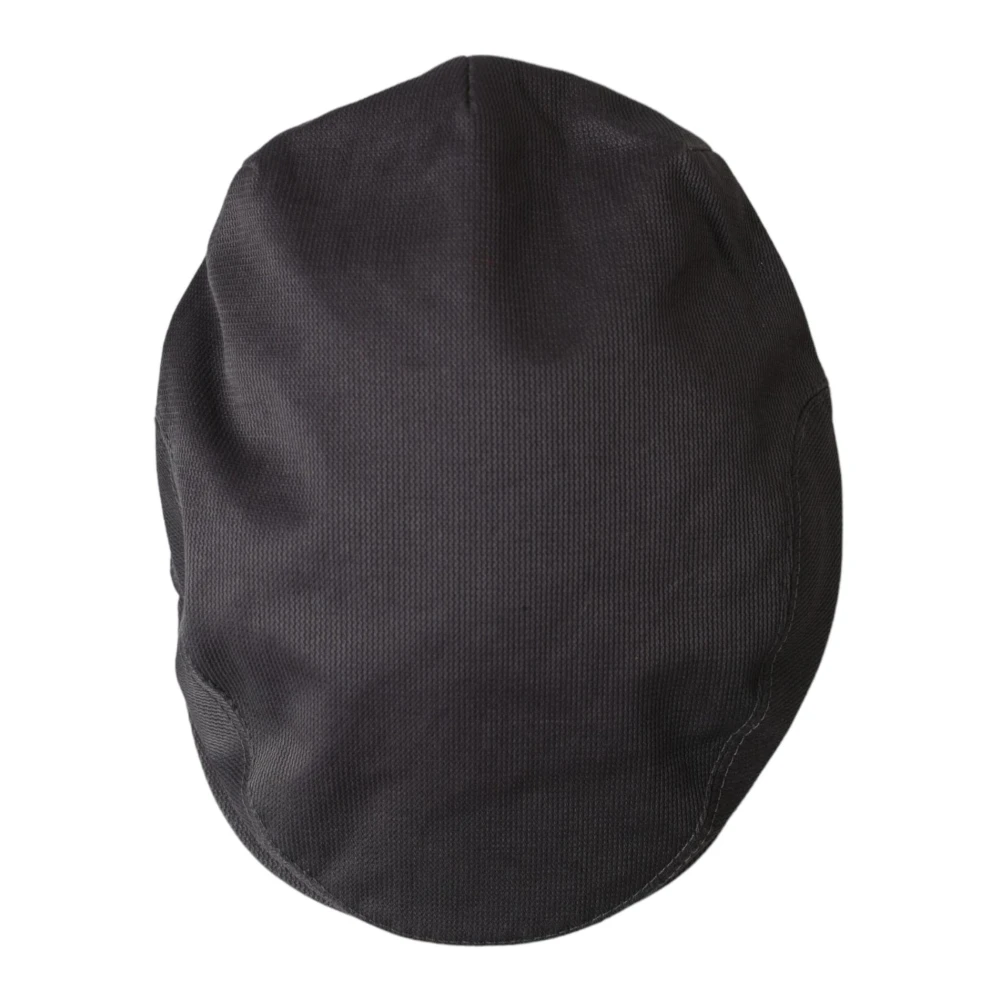Dolce & Gabbana Grijze Katoenen Newsboy Cap Gray Heren