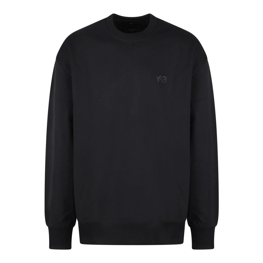 Y-3 Katoenen Crewneck Sweatshirt Black Heren