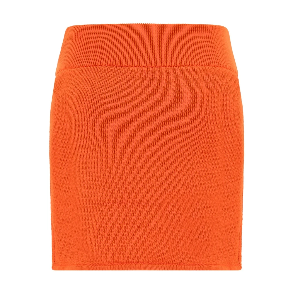 Isabel Marant Étoile Orange Ribbstickad Kjol Aw20 Orange, Dam