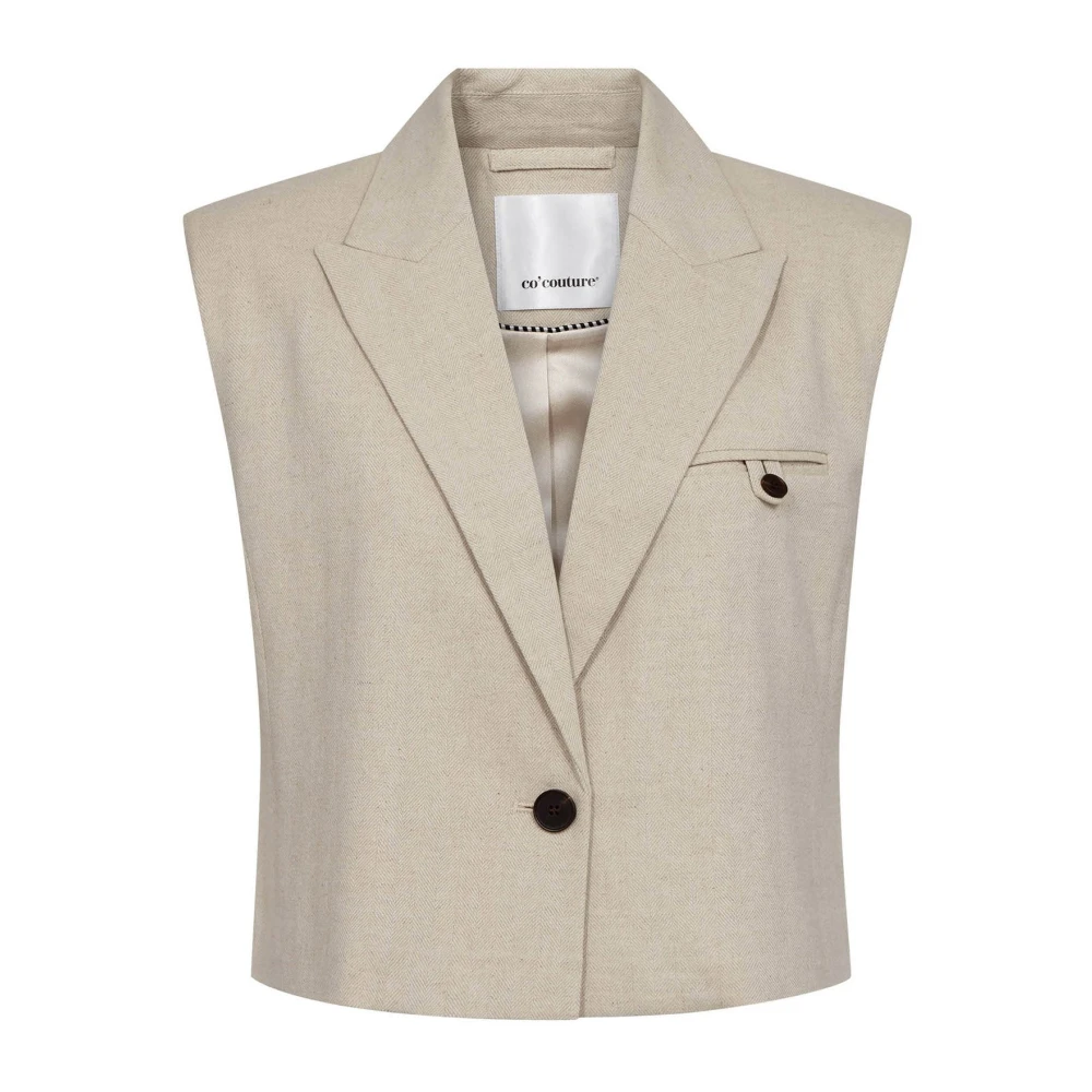 Co'couture Beige Vests - Female - Waistcoats - L - Jackets