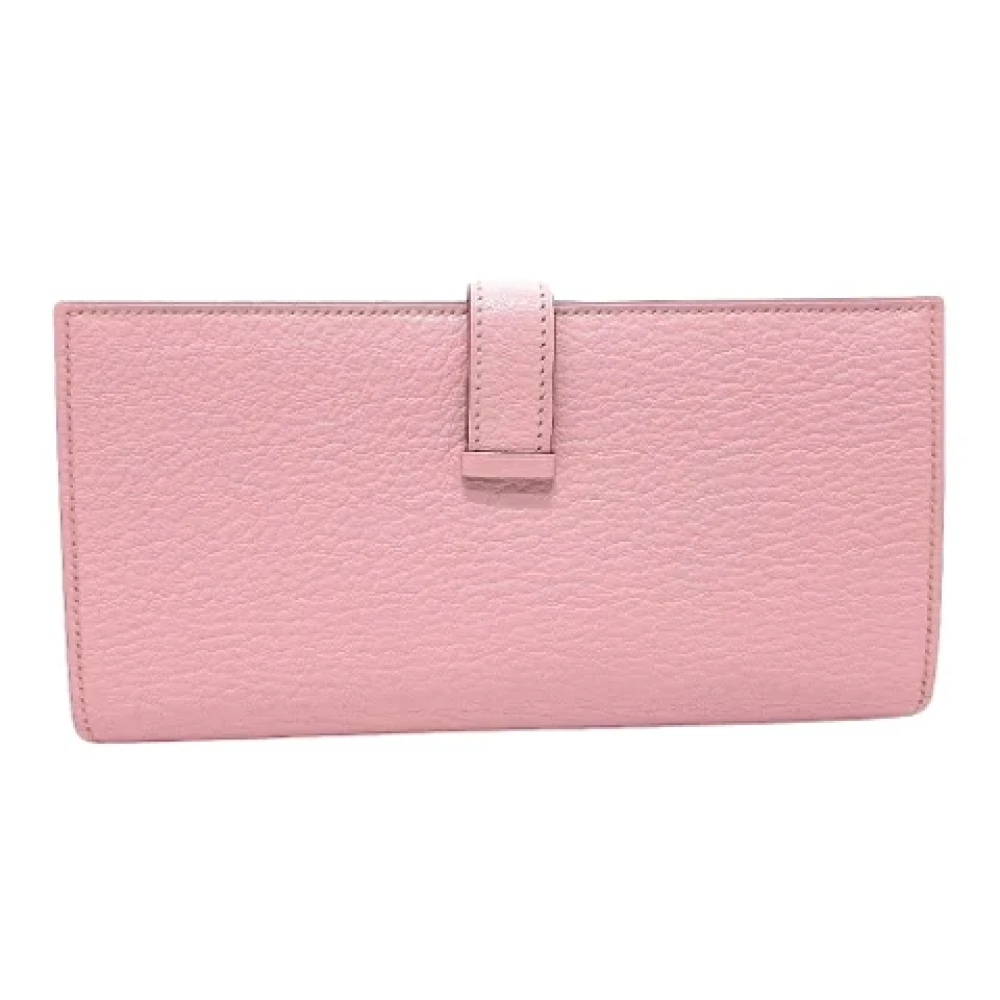 Hermès Vintage Pre-owned Leather wallets Pink Dames