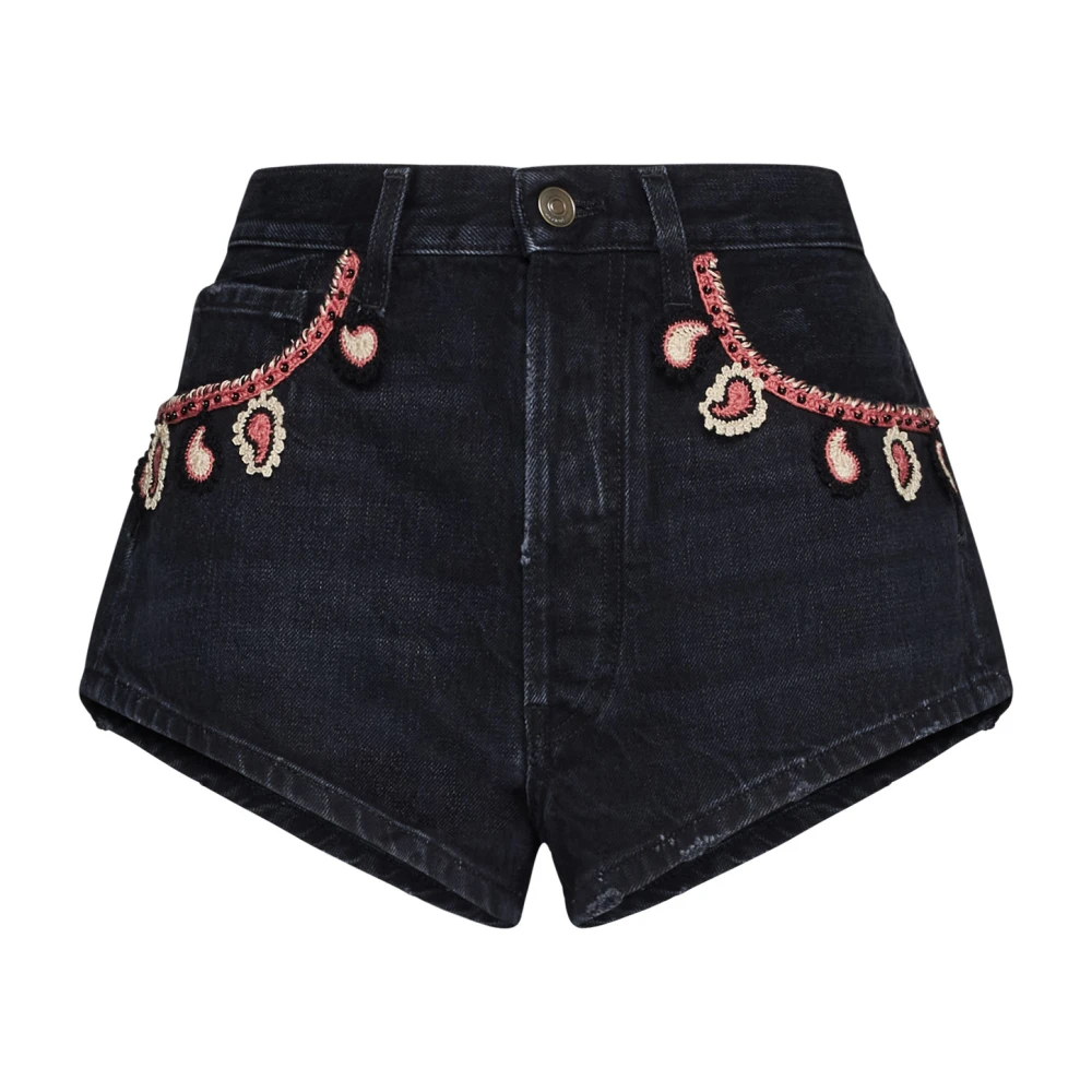 Svart Denim Energi Shorts