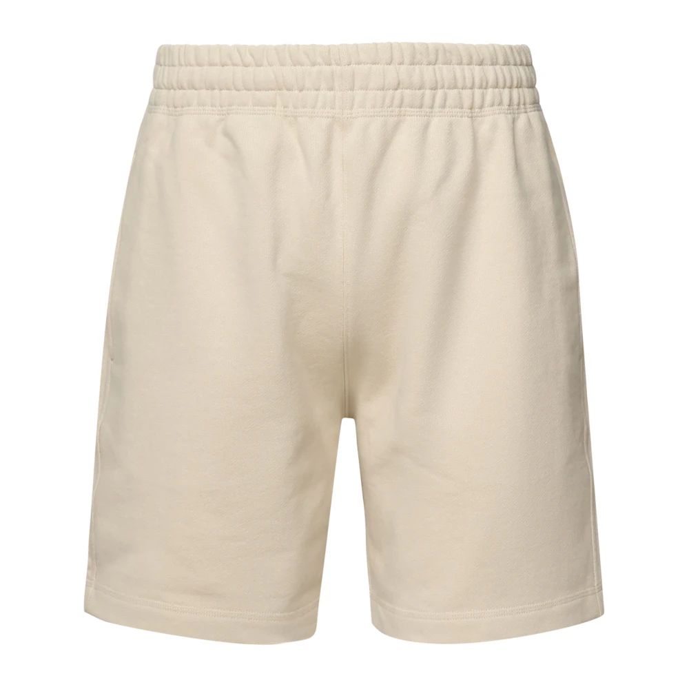 Burberry Terry-effect katoenen shorts met ruitontwerp Beige Heren