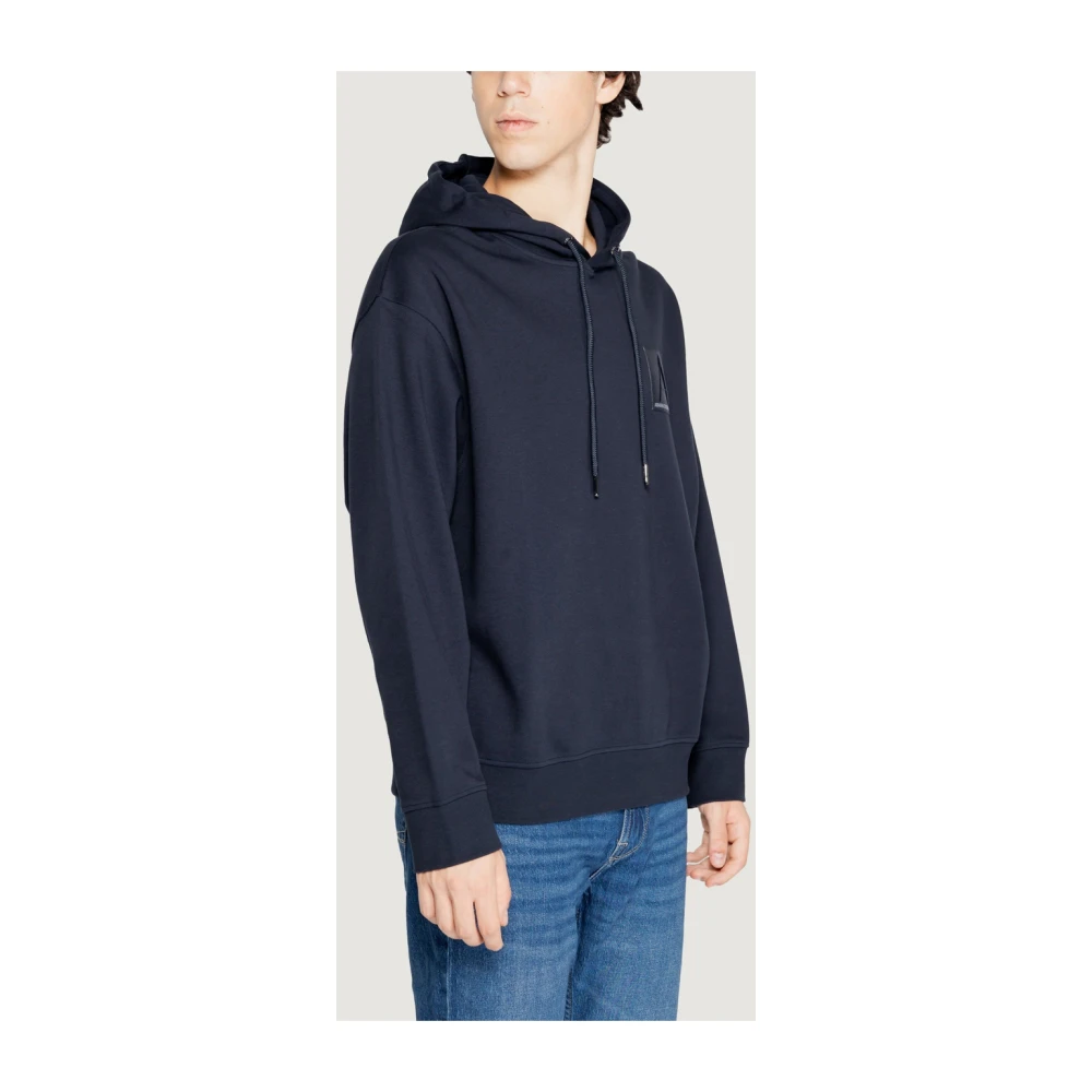 Emporio Armani Blauwe Logo Hoodie Truien Blue Heren