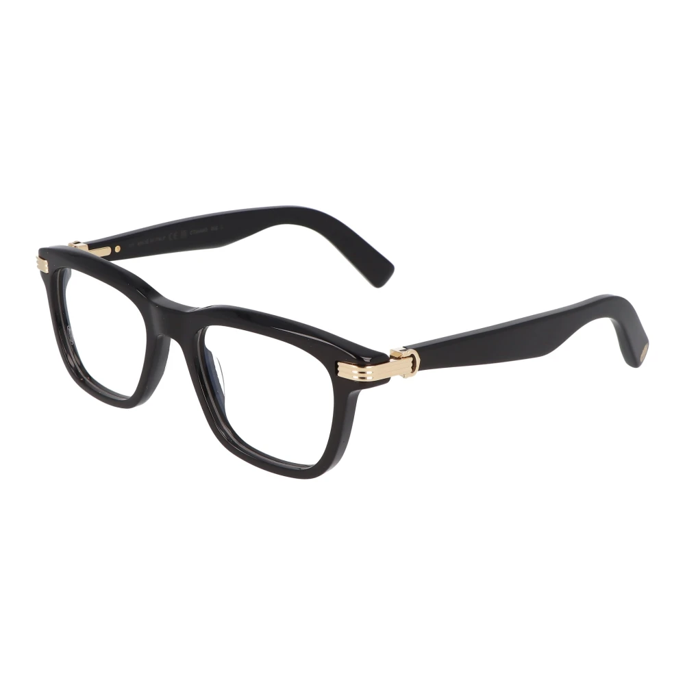 Cartier Mode Glasögon Modell Ct0444O Black, Unisex