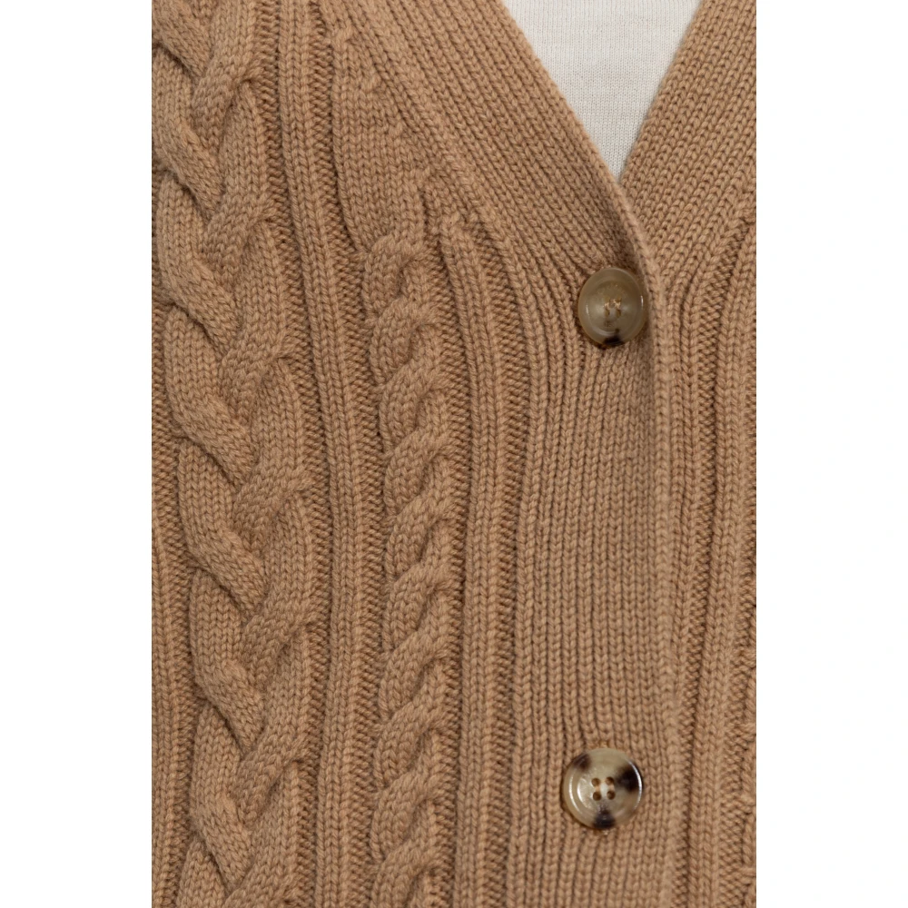 Max Mara Wollen Vest Calotta Beige Dames