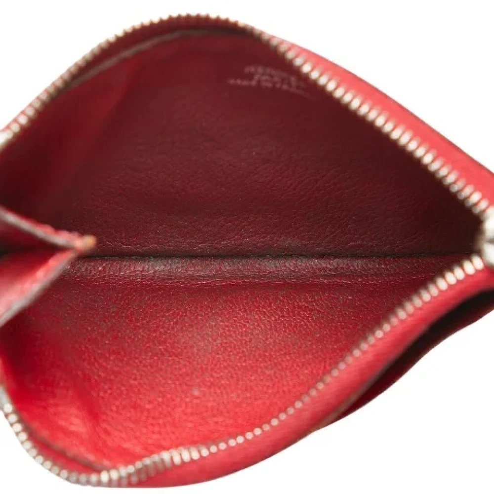 Hermès Vintage Pre-owned Leather wallets Red Dames