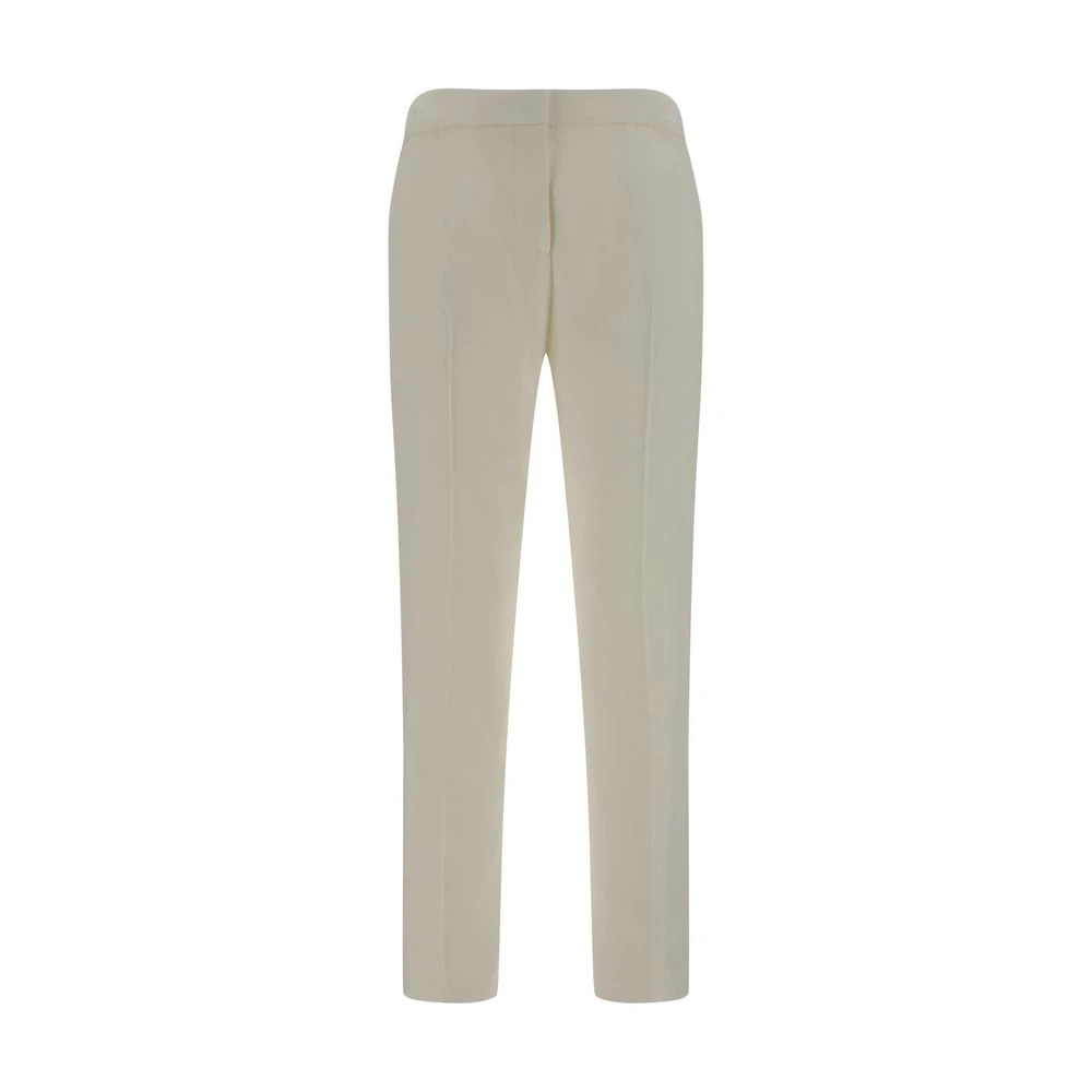 Alexander mcqueen Hoge taille broek met voor sluiting White Dames