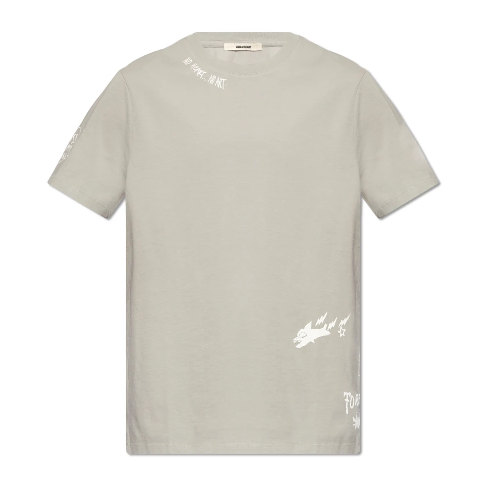 Zadig & Voltaire Ted T-shirt met prints Gray Heren