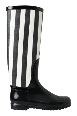 Knee High Striped Boots