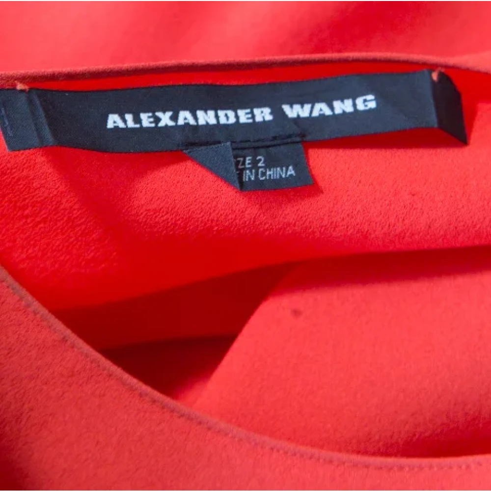 Alexander Wang Pre-owned Silk dresses Orange Dames