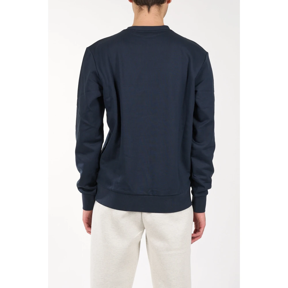 Hugo Boss Katoenen sweatshirt met ronde hals Blue Heren