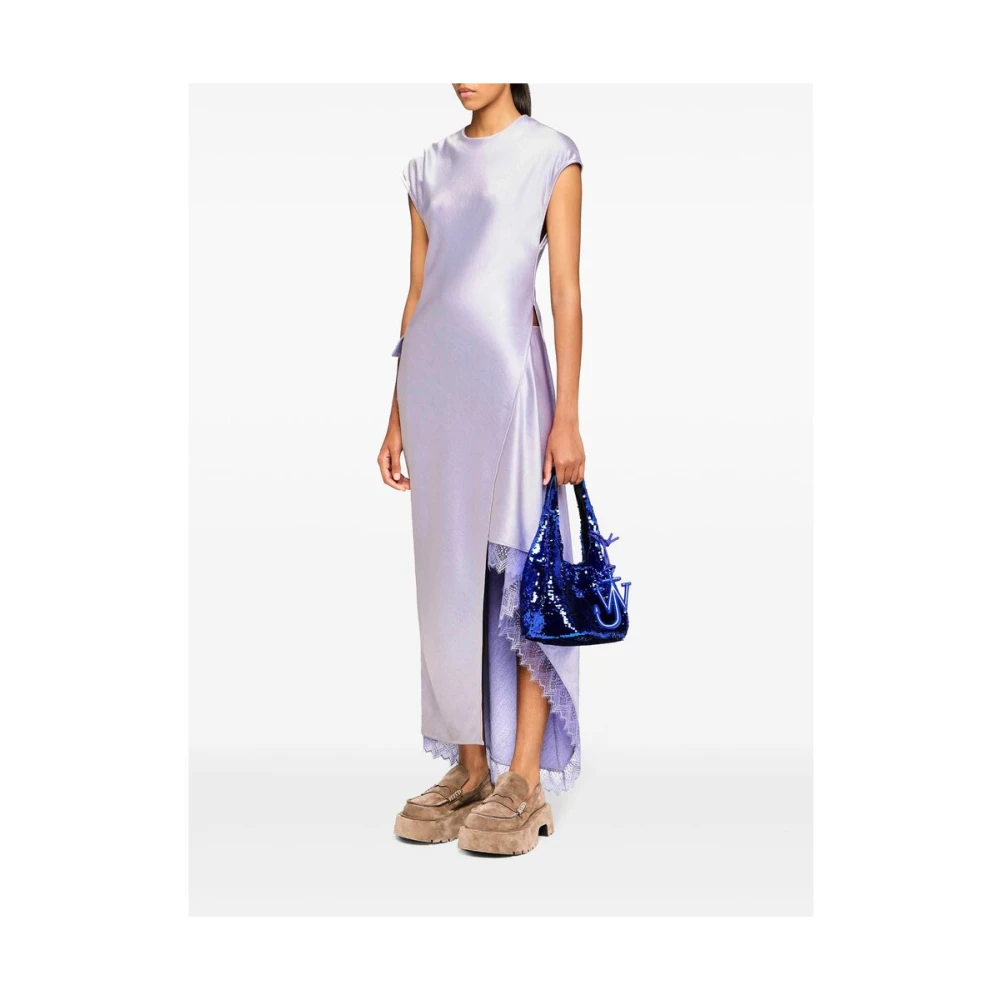 JW Anderson Elektrisch Blauwe Pailletten Handtas met Ankerlogo Blue Dames