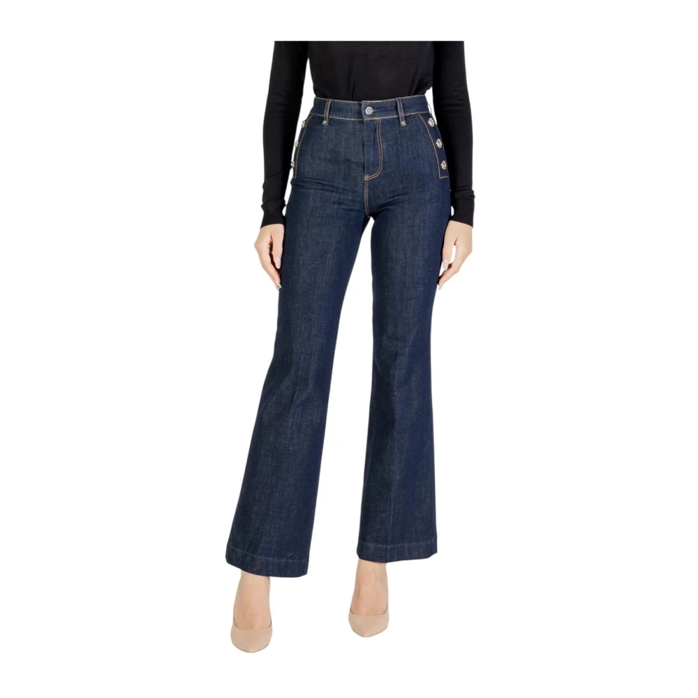 Guess , Flare Jeans, Female, Blue, W27 L34, Zip And Button Fastening Jeans With Pockets