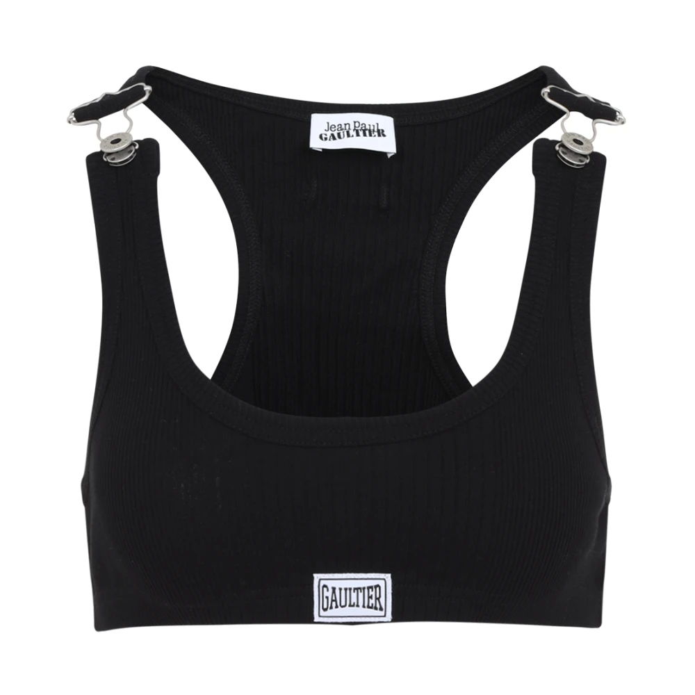 Jean Paul Gaultier Zwart Katoenen Topkleding Black Dames