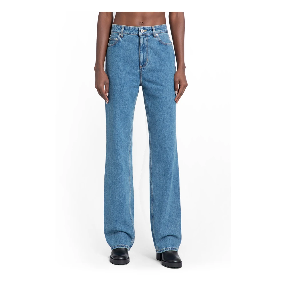 Burberry Mid Blue Straight Fit Jeans Blue Dames