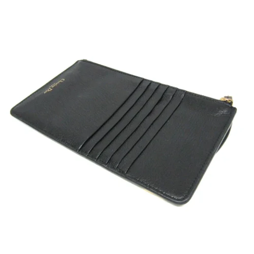 Dior Vintage Pre-owned Leather wallets Black Dames