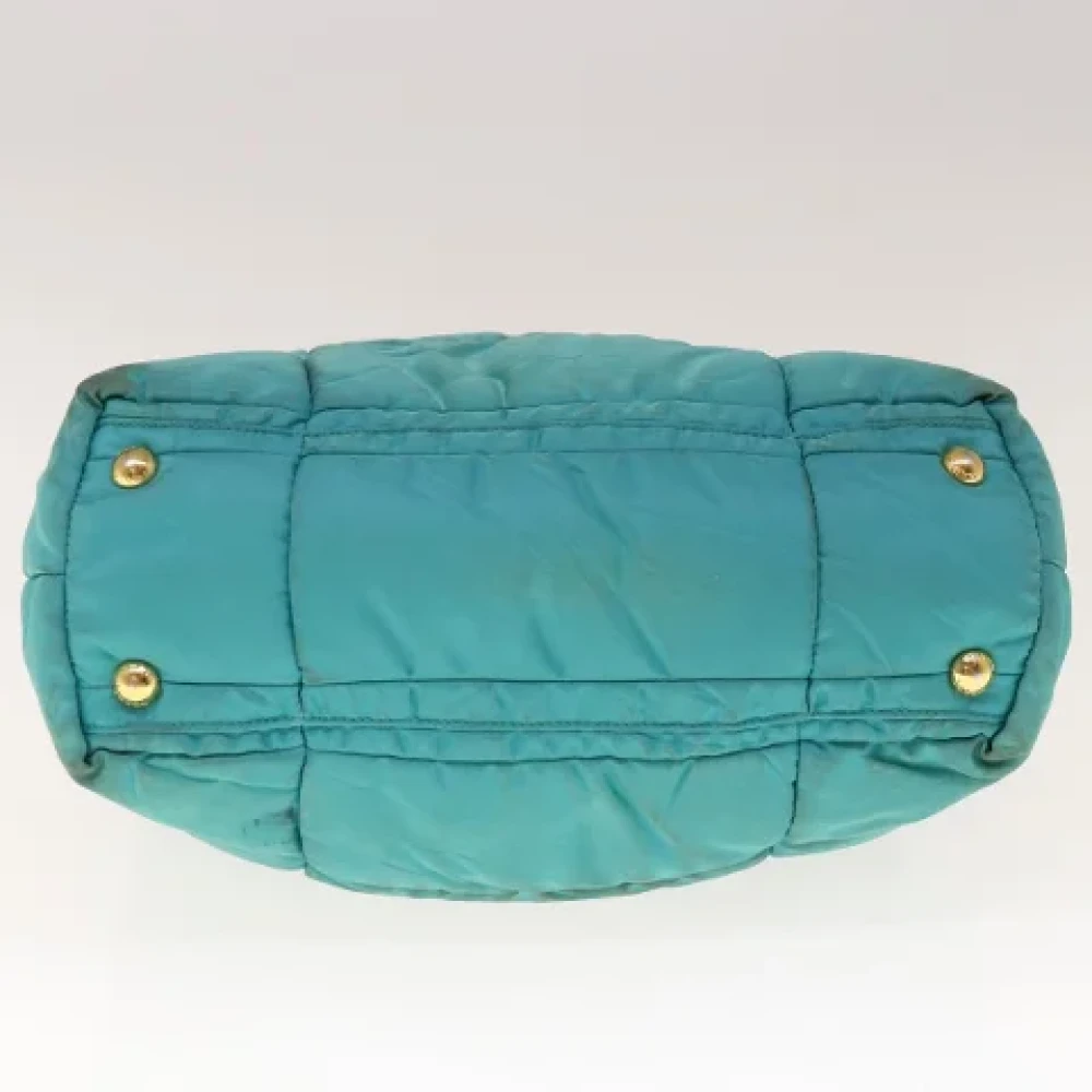 Prada Vintage Pre-owned Fabric handbags Blue Dames