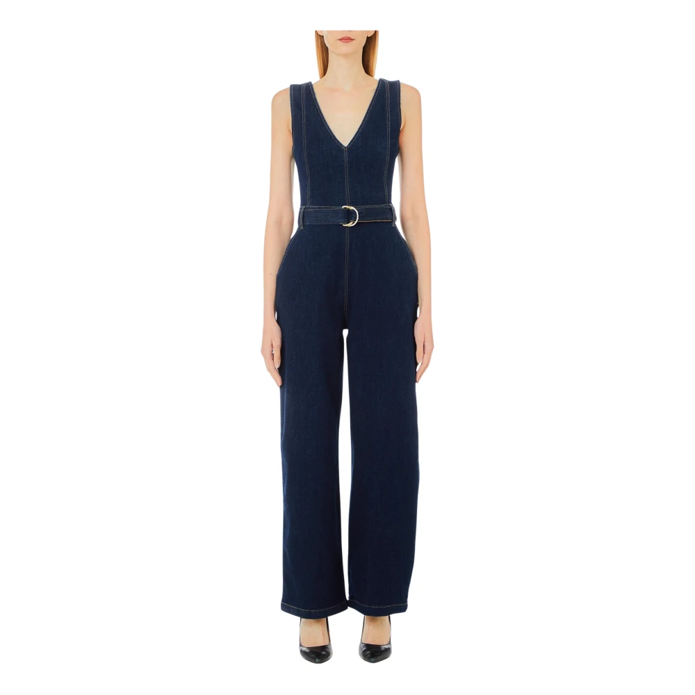 Liu Jo Denim Cult Jumpsuit Blue Dames