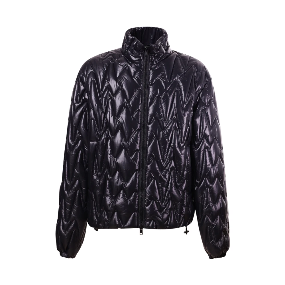 Msgm Zwarte Hoge Kraag Ritsjas Black Heren