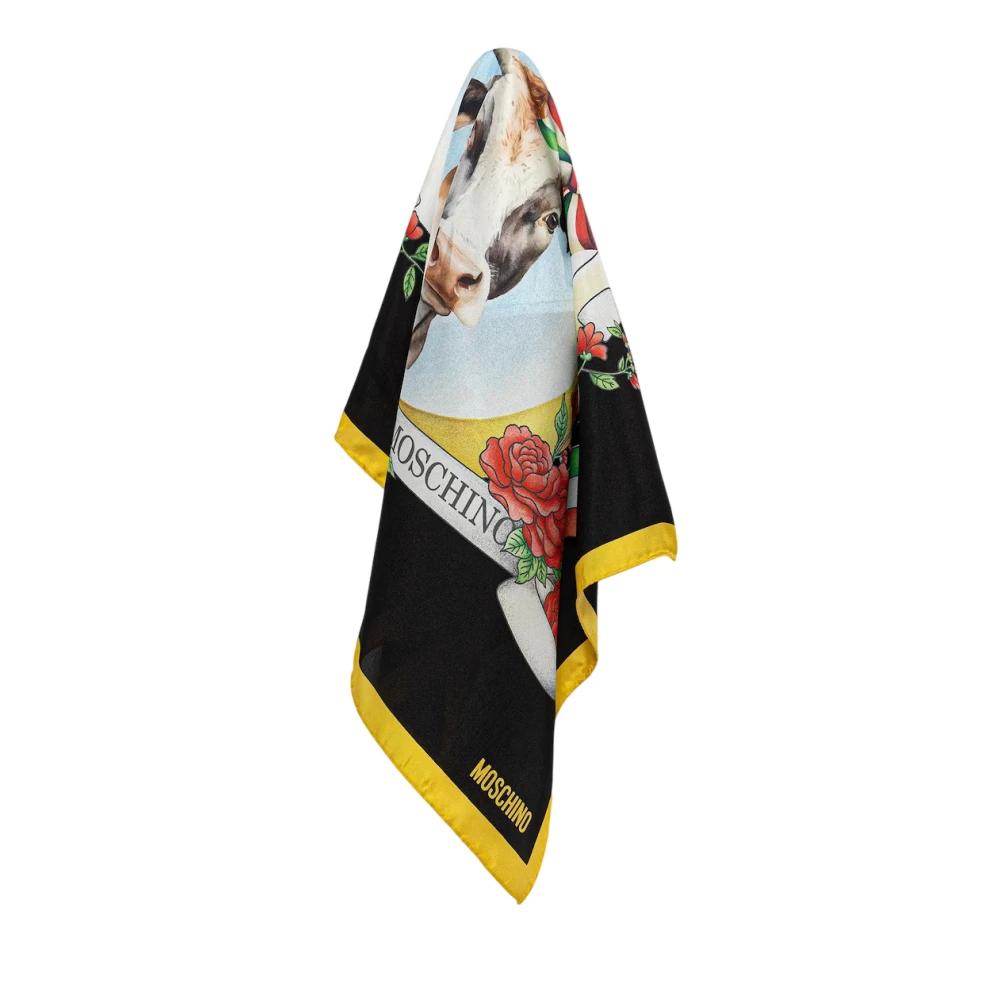 Moschino Women's Cow-Print Silk Foulard