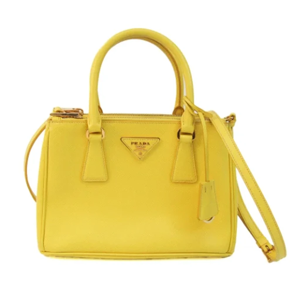 Prada Vintage Pre-owned Fabric prada-bags Yellow Dames