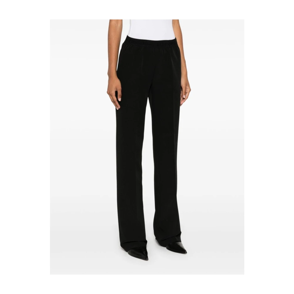 Ermanno Scervino Zwarte Cady Broek Rechte Pijp Black Dames