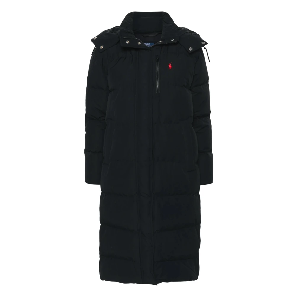 Polo Ralph Lauren Women's Black Parkas, L, Insulated Puffer Jacket