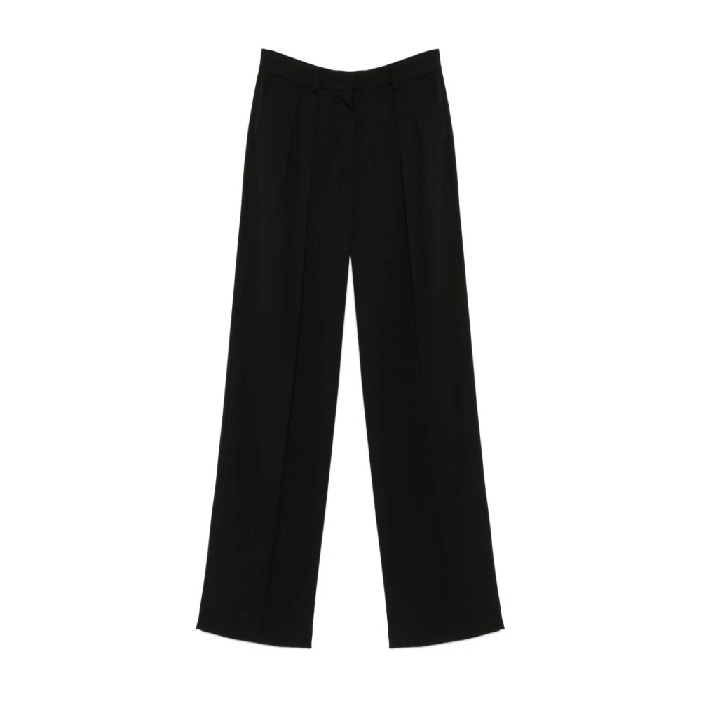 SPORTMAX Zwarte Broek met Verborgen Sluiting Black Dames