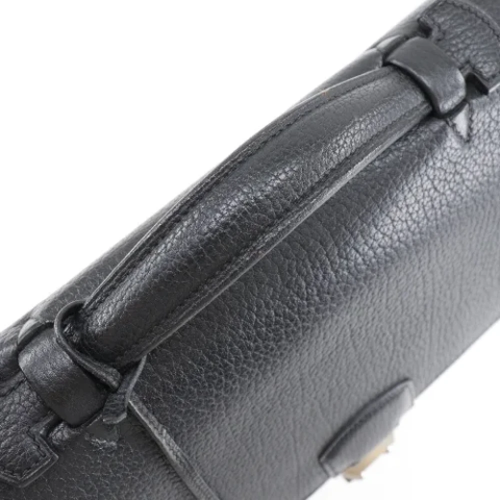 Hermès Vintage Pre-owned Leather briefcases Black Heren