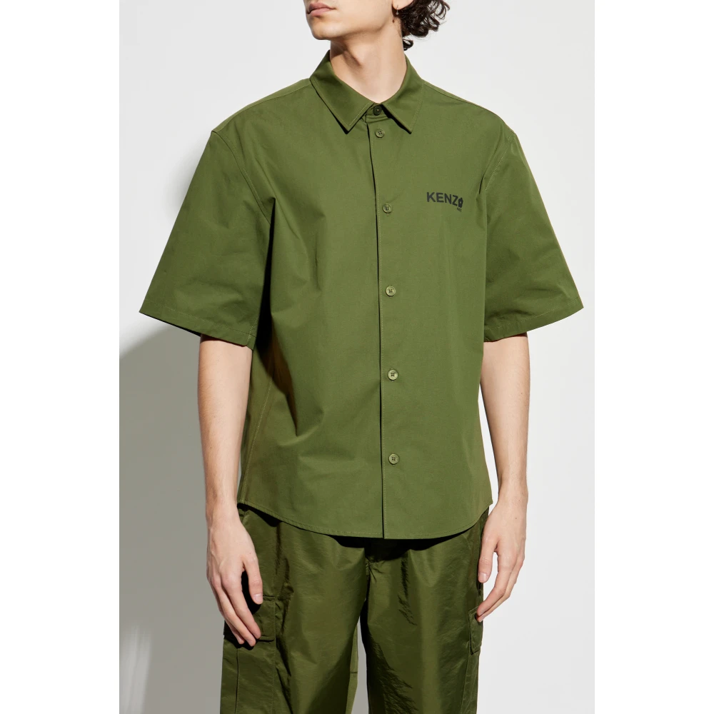 Kenzo Kortemouwenshirt Green Heren