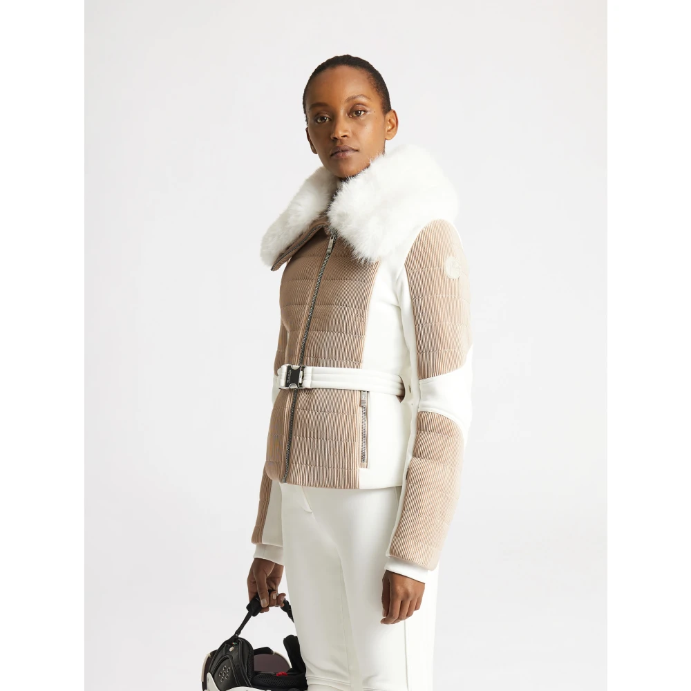 Fusalp Ski Jas Gitu Couture Stijl Beige Dames